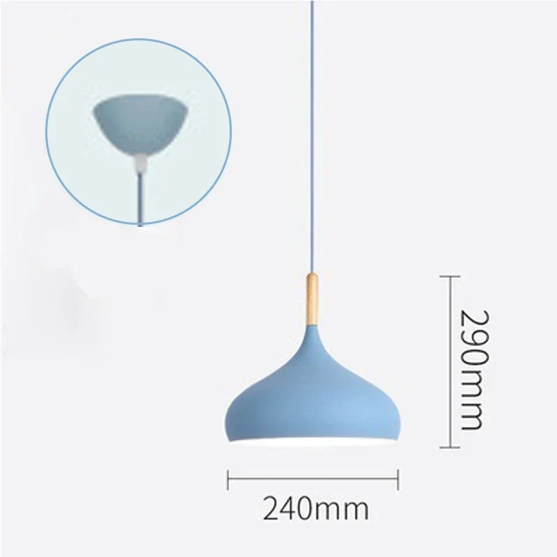 Aluminium hanglamp met E27 fitting in 8 moderne kleuren | Sansoti
