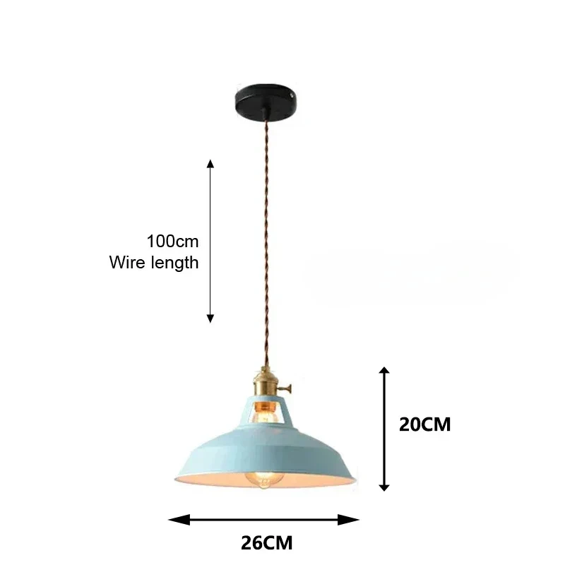Aluminium hanglamp met E27 fitting in 8 moderne kleuren | Sansoti