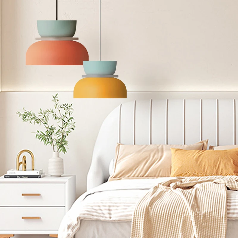 Acryl Hanglamp Nyra Meerkleurig Lampenkap Bolvorm Met E27 Fitting Drie Verlichtingsmodi | Sansoti
