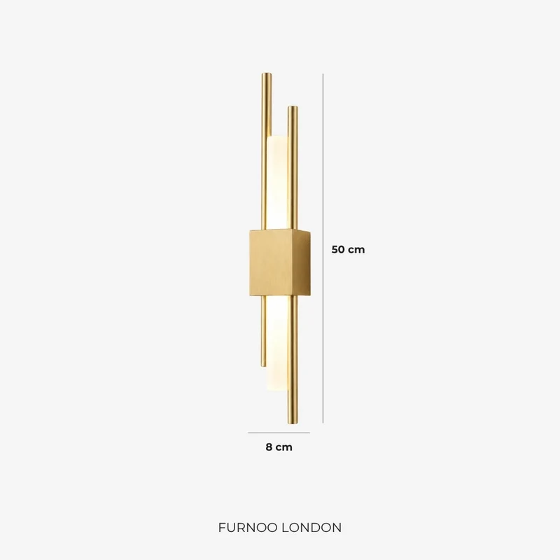 Scandinavische Minimalistische Wandlamp – Modern Verticaal Design met Gerichte LED-Verlichting – Zwart Goud | Sansoti