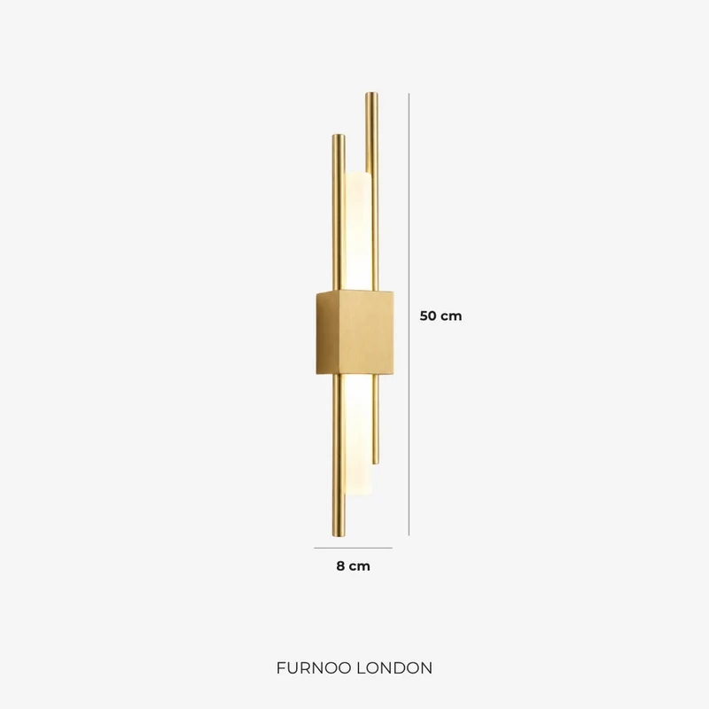 Scandinavische Minimalistische Wandlamp – Modern Verticaal Design met Gerichte LED-Verlichting – Zwart Goud | Sansoti