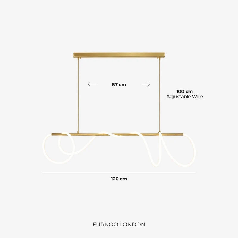 LED-design hanglamp met metalen koordstructuur zwart satijn 100 cm dimbaar warm wit modern interieur eetkamer keukeneiland | Sansoti