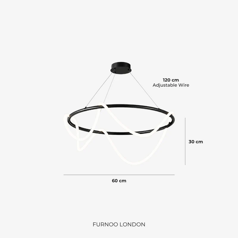 LED-design hanglamp met metalen koordstructuur zwart satijn 100 cm dimbaar warm wit modern interieur eetkamer keukeneiland | Sansoti