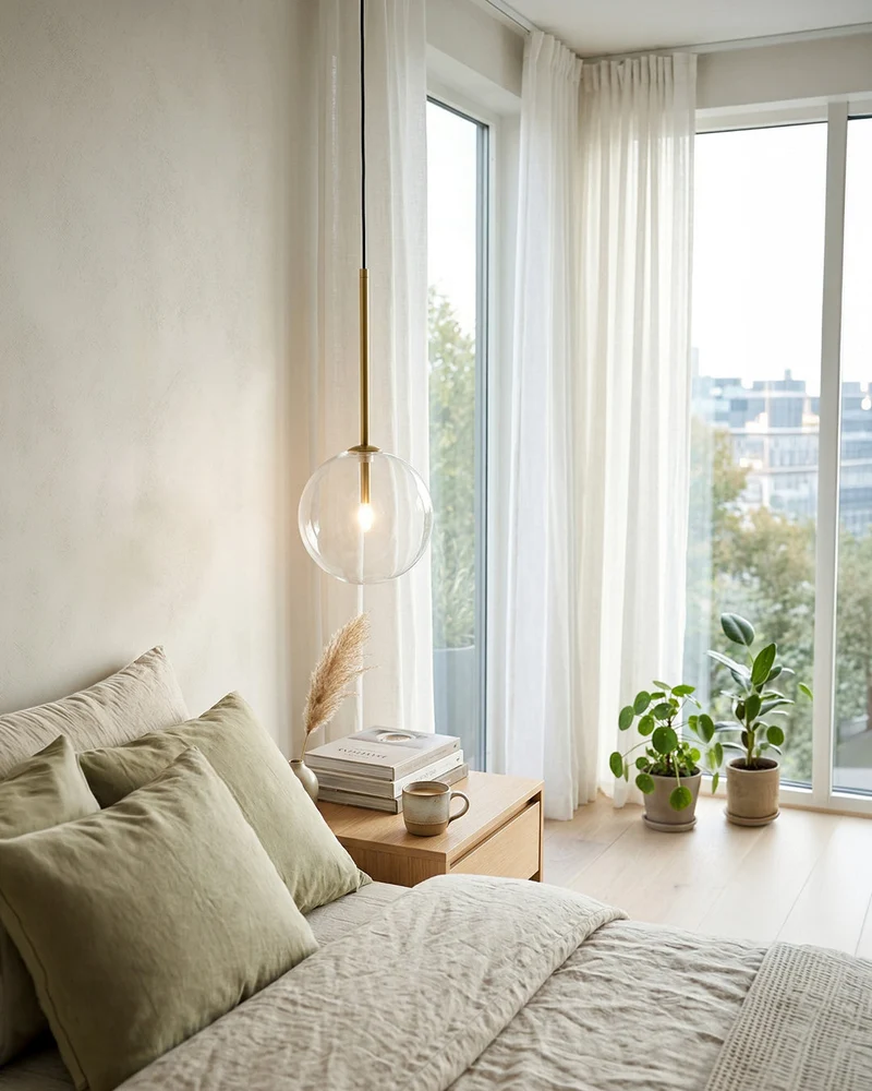 Glazen Hanglamp Bol Messing Chroom Zwart Modern Design Warm Wit 3000K 15cm 20cm 25cm Plafondverlichting Eetkamer | Sansoti