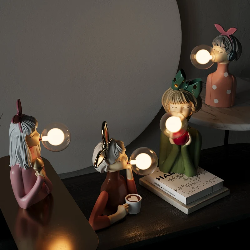 Artisan Tafellamp Handgemaakt Hars & Glas USB-Oplaadbaar | Sansoti