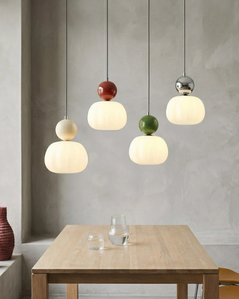 Geometrische Hanglamp Bauhaus Design Metaal Glas E27 – 1 of 3 Lichtpunten Dimbaar Sfeerverlichting | Sansoti