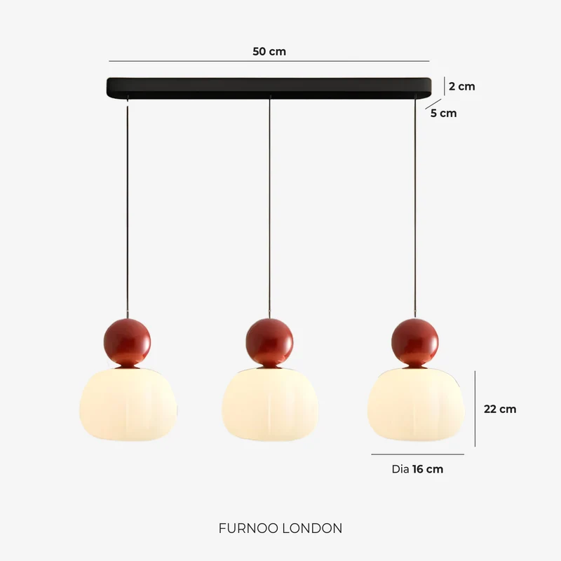 Geometrische Hanglamp Bauhaus Design Metaal Glas E27 – 1 of 3 Lichtpunten Dimbaar Sfeerverlichting | Sansoti