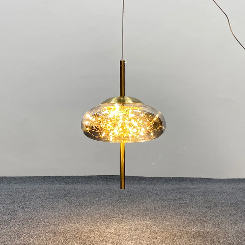 Glazen hanglamp LIV met rookachtige afwerking en warm wit licht – scandinavisch design met handafgewerkt glas – 3 maten beschikbaar | Sansoti