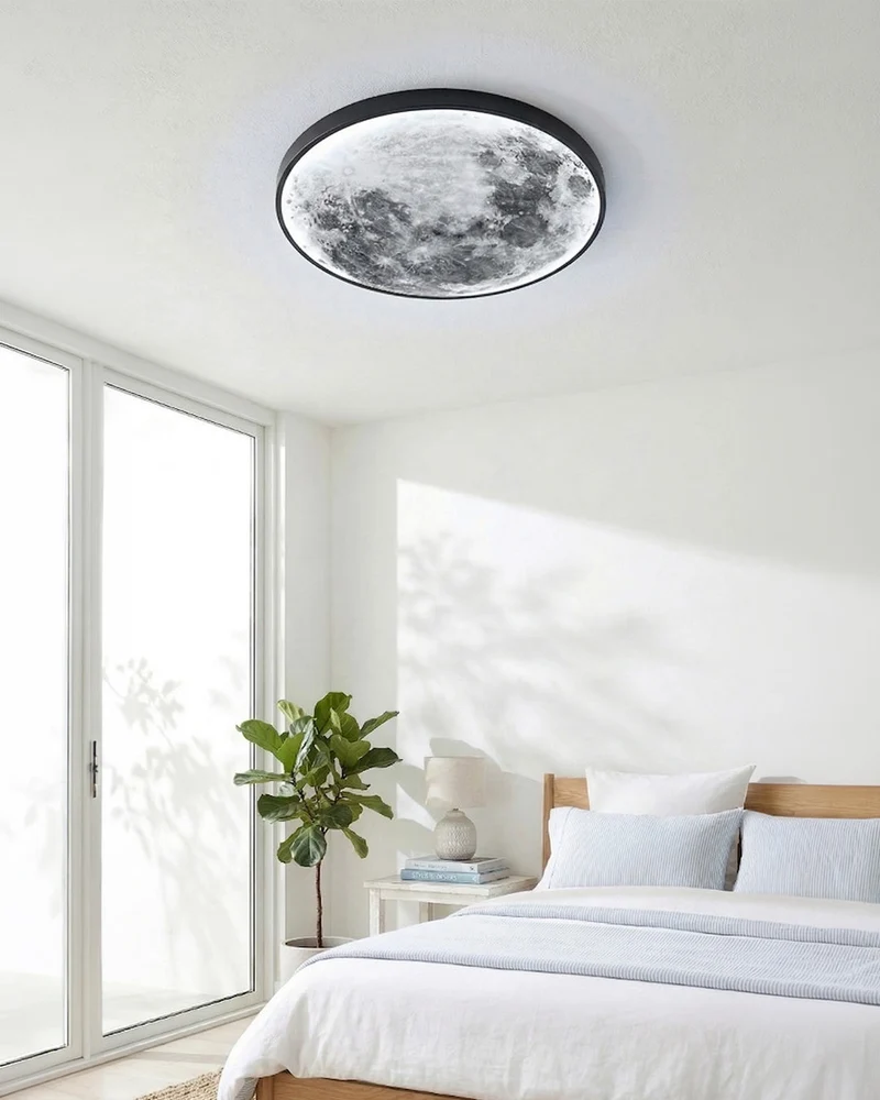 Maan Wandlamp – Textuurbol met Sfeerverlichting in 6 Maten | Sansoti