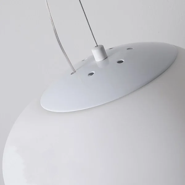 Glazen Hanglamp Melkwit Mondgeblazen – Modern Minimalistisch Design met Zacht Licht voor Eetkamer en Woonkamer – 3 Maten Beschikbaar – Warm Wit 3000K | Sansoti