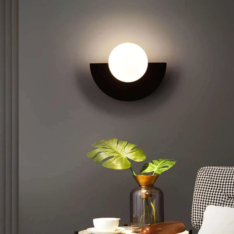 Wandlamp – Moderne Wandverlichting met Kleurrijke Kap – Scandinavisch Design – Woonkamer Slaapkamer Gang | Sansoti