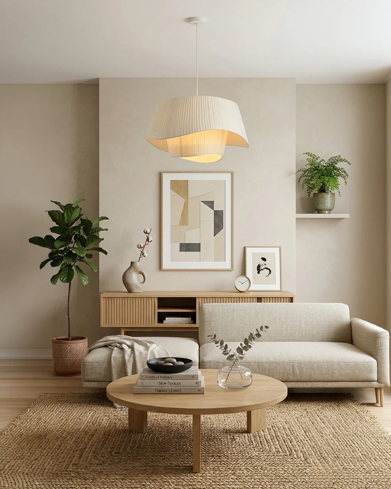 Moderne Tyvek Hanglamp Rond Design Warm Wit Dimbaar Woonkamer Eetkamer Slaapkamer Decoratieve Plafondverlichting | Sansoti