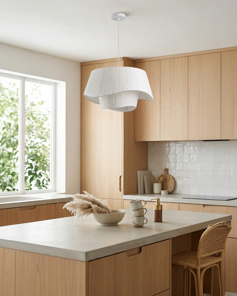Moderne Tyvek Hanglamp Rond Design Warm Wit Dimbaar Woonkamer Eetkamer Slaapkamer Decoratieve Plafondverlichting | Sansoti