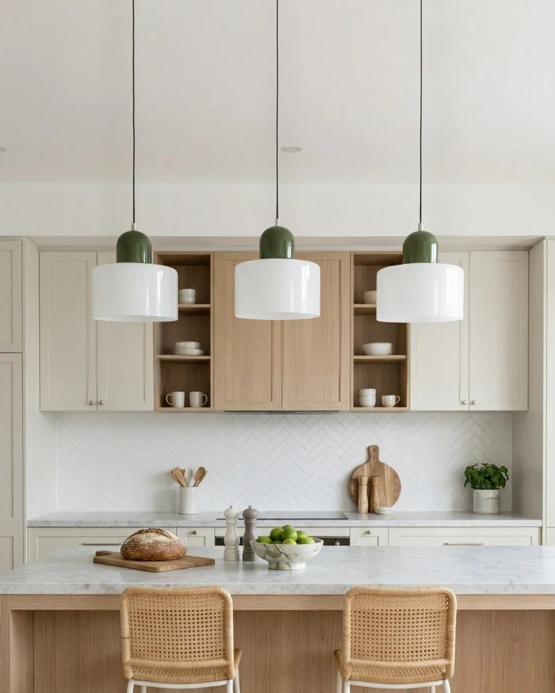 KORA Glazen Hanglamp | Bauhaus-Design Geometrisch Licht | Verstelbaar | E27 | Scandinavisch Interieur Verlichting | Sansoti