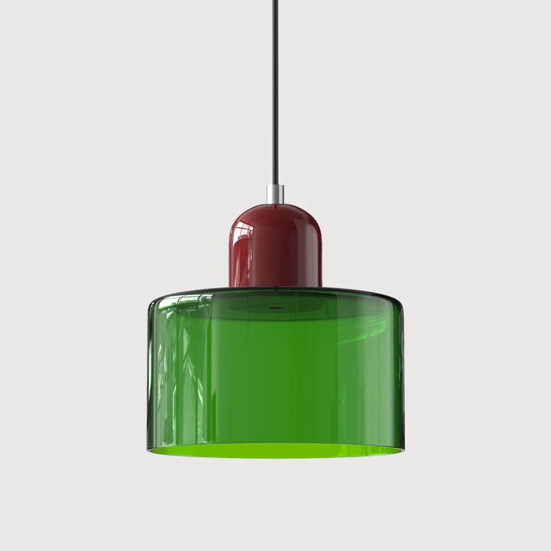 KORA Glazen Hanglamp | Bauhaus-Design Geometrisch Licht | Verstelbaar | E27 | Scandinavisch Interieur Verlichting | Sansoti