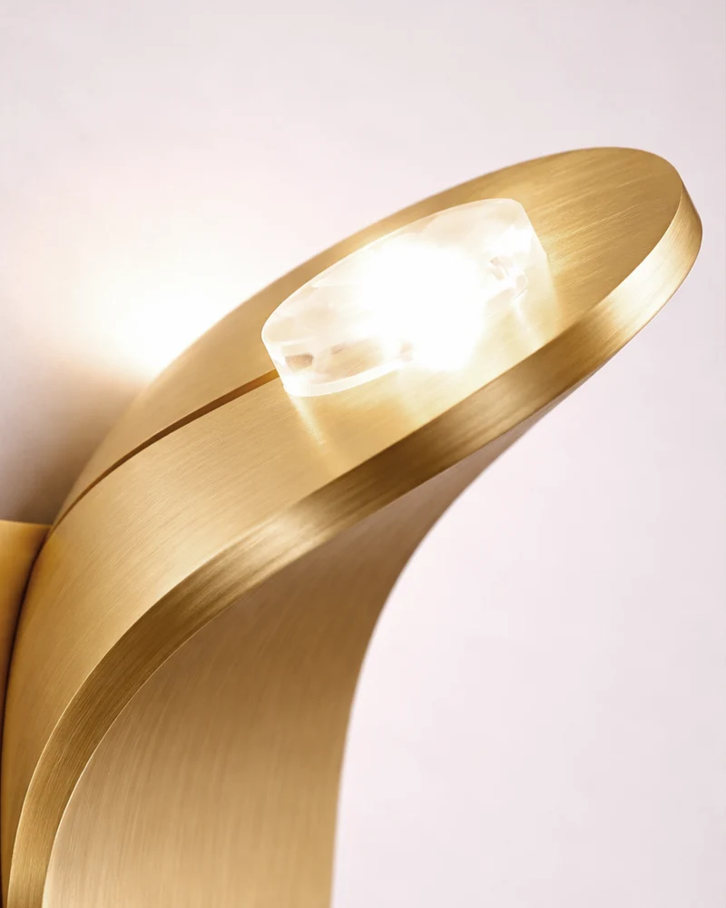 Gebogen Wandlamp Modern Minimalistisch Design Geborstelde Afwerking Diffuus Licht Decoratieve Wandverlichting voor Gang Slaapkamer Woonkamer | Sansoti