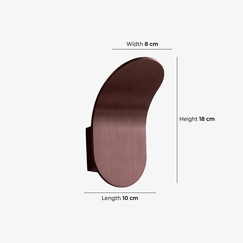Gebogen Wandlamp Modern Minimalistisch Design Geborstelde Afwerking Diffuus Licht Decoratieve Wandverlichting voor Gang Slaapkamer Woonkamer | Sansoti