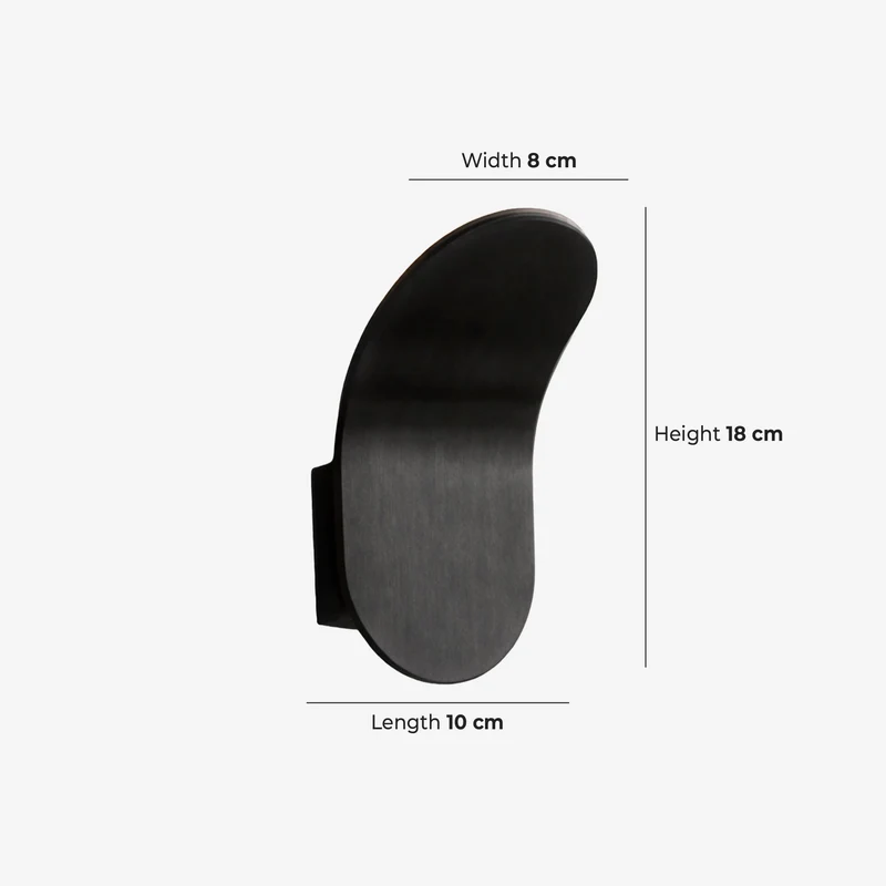 Gebogen Wandlamp Modern Minimalistisch Design Geborstelde Afwerking Diffuus Licht Decoratieve Wandverlichting voor Gang Slaapkamer Woonkamer | Sansoti