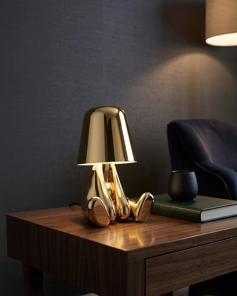Metalen Tafellamp Sculptuur Figuur Sfeerlicht Touch Dimbaar LED Nachtlampje Goud Zilver Modern Design Decoratief | Sansoti