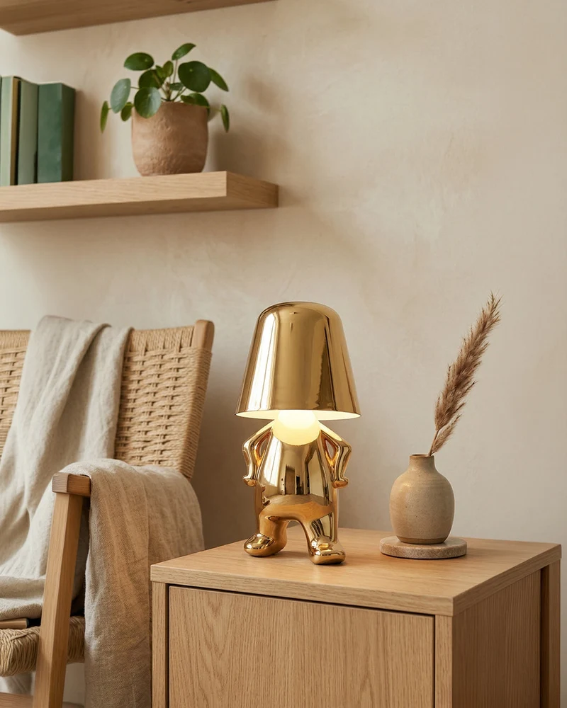 Metalen Tafellamp Sculptuur Figuur Sfeerlicht Touch Dimbaar LED Nachtlampje Goud Zilver Modern Design Decoratief | Sansoti