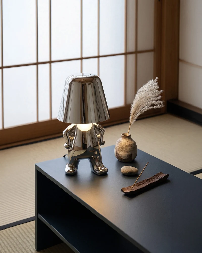 Metalen Tafellamp Sculptuur Figuur Sfeerlicht Touch Dimbaar LED Nachtlampje Goud Zilver Modern Design Decoratief | Sansoti