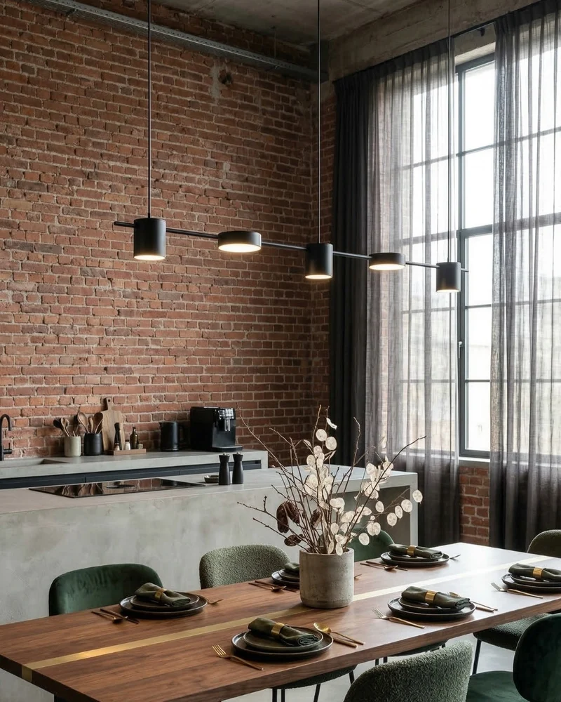 Lineaire LED Hanglamp Helios – Moderne Verlichting met Metaal en Acryl voor Eetkamer en Woonkamer | Sansoti