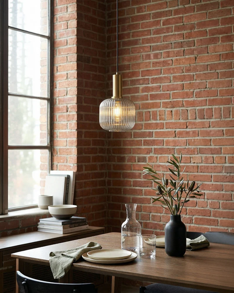 CLYDE Moderne Hanglamp met Gekleurde Glazen Kap – Scandinavisch Design voor Woonkamer & Eetkamer – E27 Fitting | Sansoti