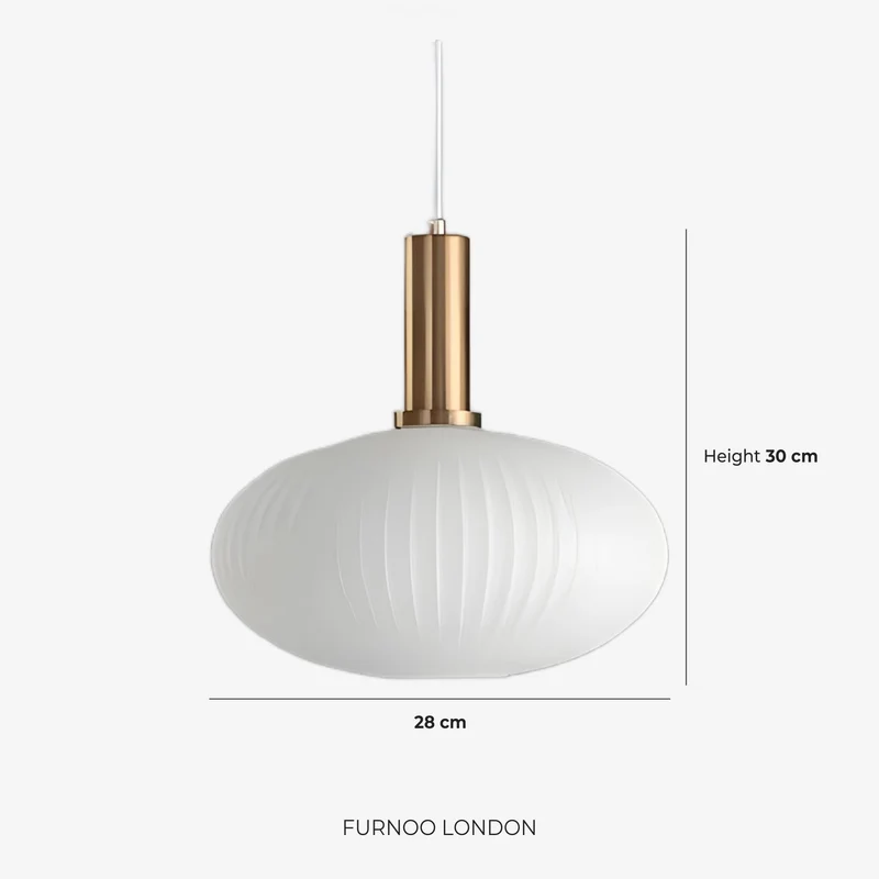 CLYDE Moderne Hanglamp met Gekleurde Glazen Kap – Scandinavisch Design voor Woonkamer & Eetkamer – E27 Fitting | Sansoti