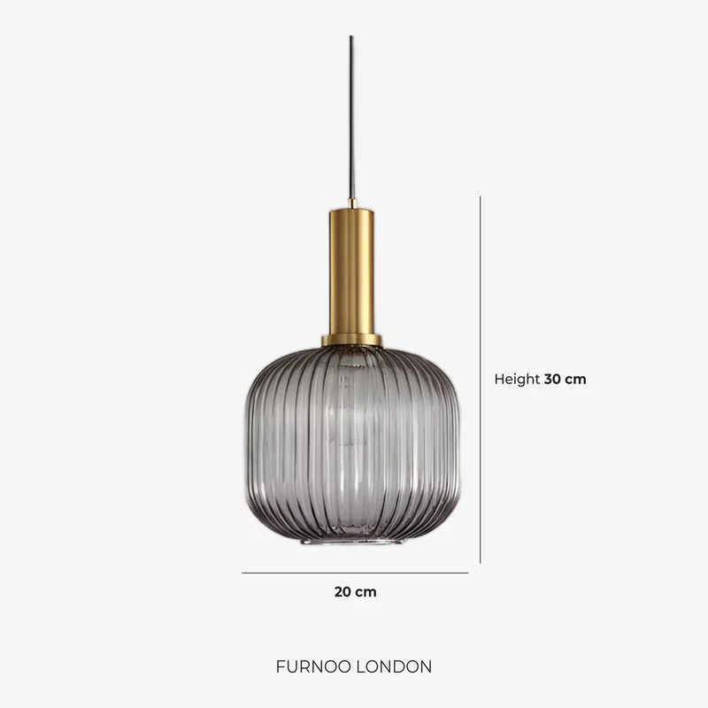 CLYDE Moderne Hanglamp met Gekleurde Glazen Kap – Scandinavisch Design voor Woonkamer & Eetkamer – E27 Fitting | Sansoti