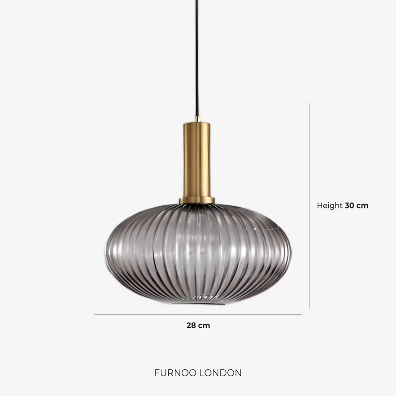 CLYDE Moderne Hanglamp met Gekleurde Glazen Kap – Scandinavisch Design voor Woonkamer & Eetkamer – E27 Fitting | Sansoti