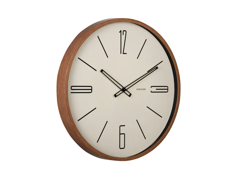 Karlsson Marcado Large KA6089SB Wanduhr Sandbraun • Sweep-Uhrwerk • Ausdrucksstarkes Zeigerdesign