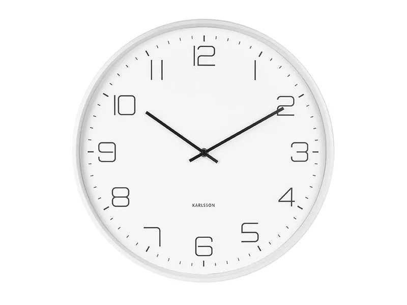 Karlsson Lofty KA5751WH Wanduhr Weiß • Geräuschloses Sweep-Uhrwerk • Modernes Eisengehäuse