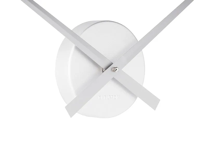 Karlsson Little Big Time Mini KA4348SI Wanduhr Silber • Minimalistisches Design • Offenes Zifferblatt