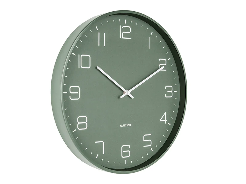 Karlsson Lofty KA5751GR Wanduhr Grün • Geräuschloses Sweep-Uhrwerk • Modernes Design