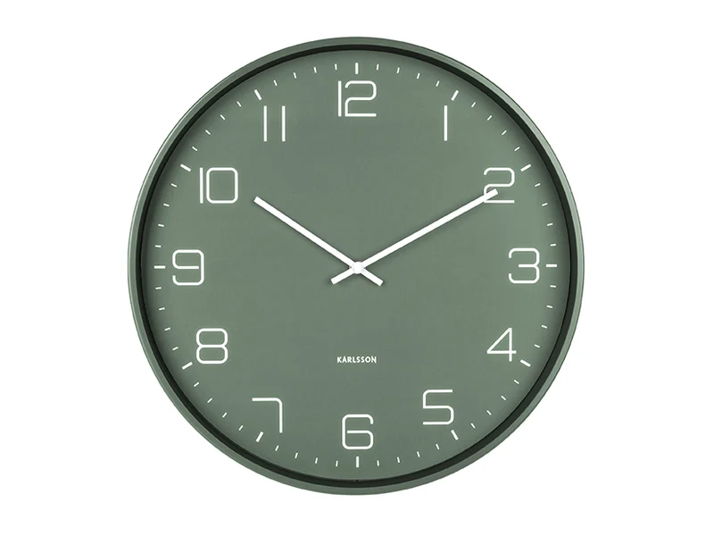 Karlsson Lofty KA5751GR Wanduhr Grün • Geräuschloses Sweep-Uhrwerk • Modernes Design