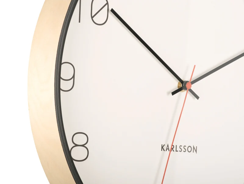 Karlsson Joy KA5926BK Wanduhr Schwarz • Geräuschloses Sweep-Uhrwerk • Design für Pink Ribbon