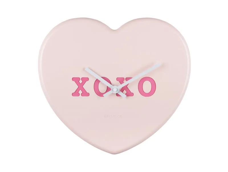 Karlsson Heart Candy KA5985LP Wanduhr Soft Pink • Herzform • Design von Iris Dijkers