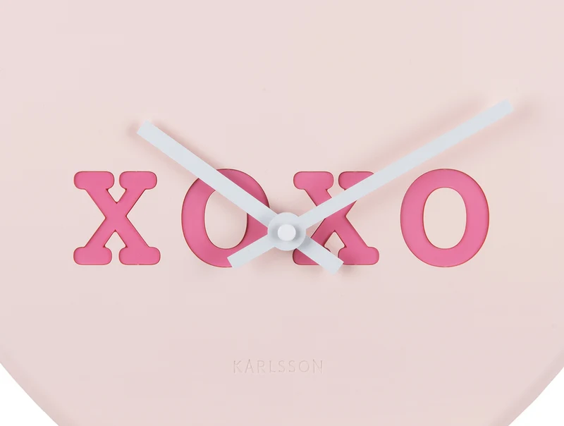 Karlsson Heart Candy KA5985LP Wanduhr Soft Pink • Herzform • Design von Iris Dijkers