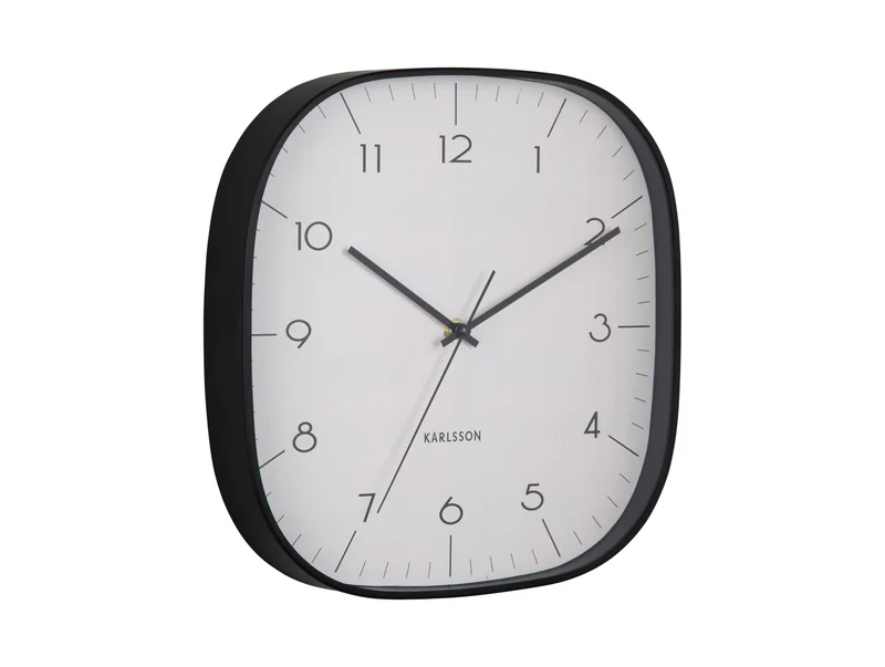 Karlsson Grato Cuadrado KA6113WG Wanduhr Warmgrau • Geräuschloses Sweep-Uhrwerk • Modernes Aluminiumdesign