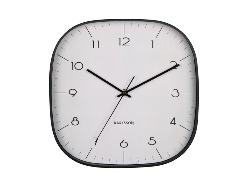Karlsson Grato Cuadrado KA6113WG Wanduhr Warmgrau • Geräuschloses Sweep-Uhrwerk • Modernes Aluminiumdesign