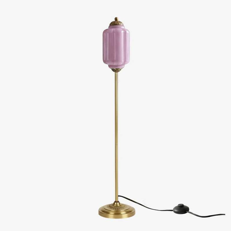 Decoratieve Glazen Pompoen Vloerlamp Retro Organische Stijl Woonkamer Staande Lamp | Sansoti