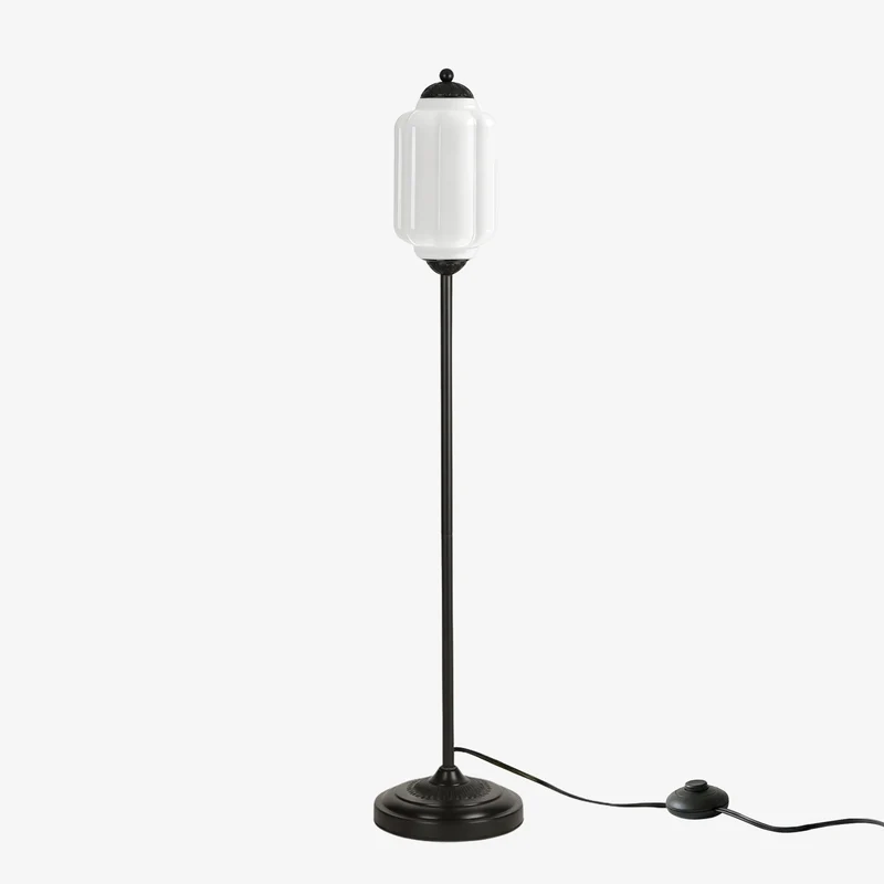 Decoratieve Glazen Pompoen Vloerlamp Retro Organische Stijl Woonkamer Staande Lamp | Sansoti