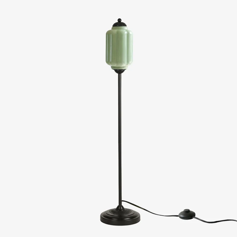 Decoratieve Glazen Pompoen Vloerlamp Retro Organische Stijl Woonkamer Staande Lamp | Sansoti