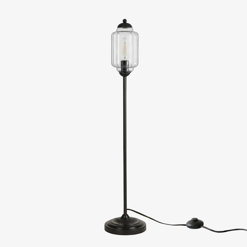 Decoratieve Glazen Pompoen Vloerlamp Retro Organische Stijl Woonkamer Staande Lamp | Sansoti