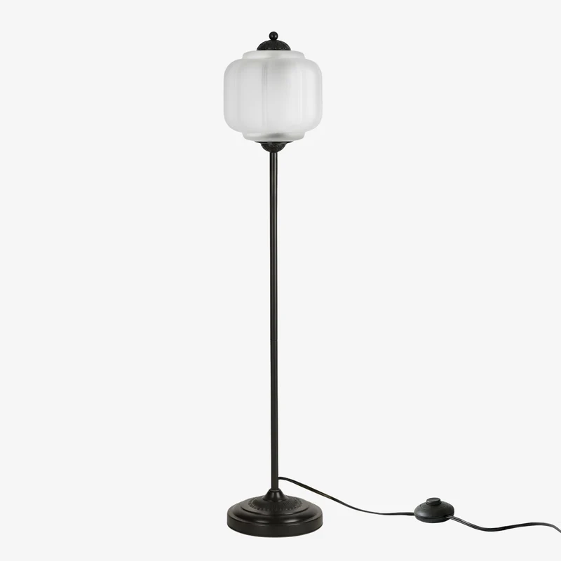Decoratieve Glazen Pompoen Vloerlamp Retro Organische Stijl Woonkamer Staande Lamp | Sansoti