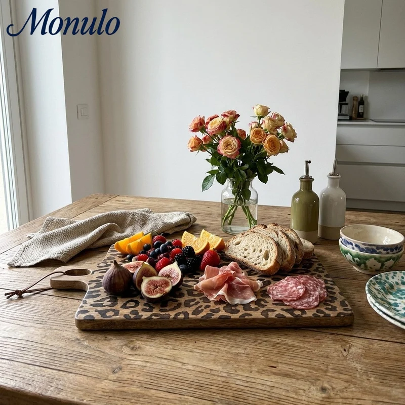 Houten Serveerplank Sapelehout Rond en Vierkant Scandinavisch Design voor Keuken en Tafel | Sansoti