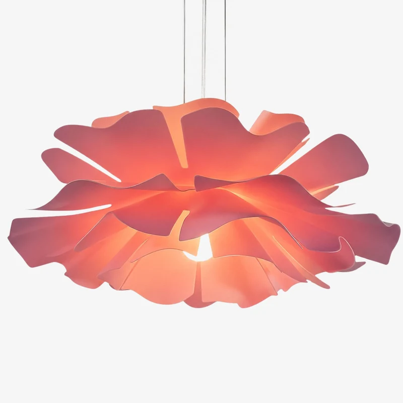 Handgemaakte Acryl Hanglamp Lotus Bloem Wit Scandinavisch Design | Sansoti