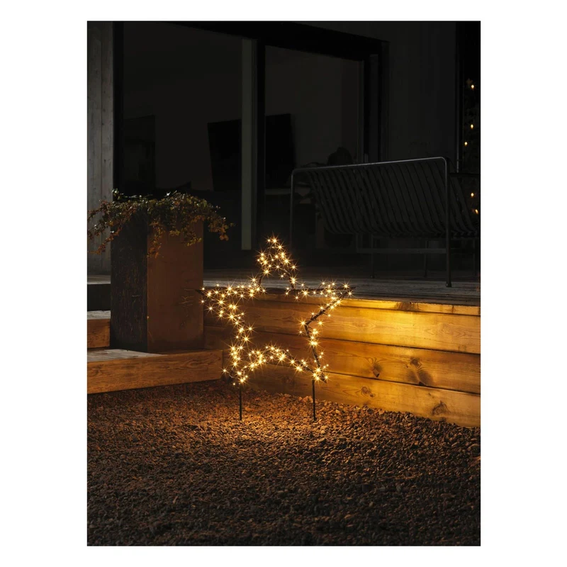 Konstsmide LED Metallstern 65 cm mit 150 Lichtern in Bernstein 4463-800