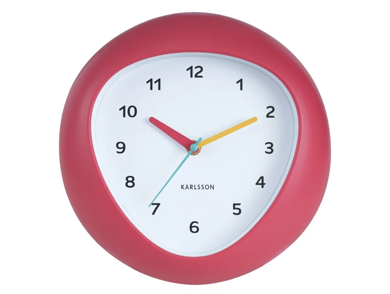 Karlsson Funky Vibes KA6049RD Wanduhr Scharlachrot • Sweep-Uhrwerk • Retro-Modernes Design