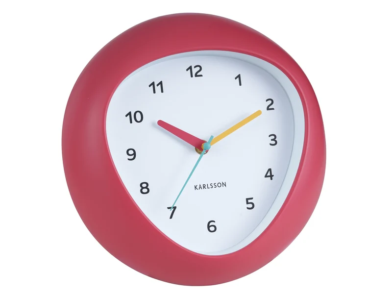 Karlsson Funky Vibes KA6049RD Wanduhr Scharlachrot • Sweep-Uhrwerk • Retro-Modernes Design